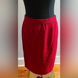 St. John Collection By Marie Gray Santana Knit Pencil Red Skirt (8)**Needs TLC**